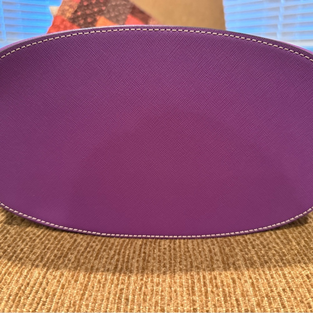Michael Kors Purple Tote with Tan Straps NWT - Picture 4 of 9